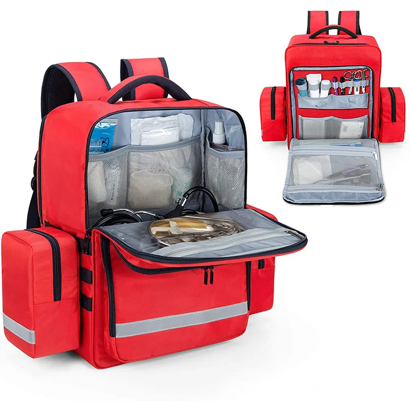 Medical Backpack with Detachable Pouches for EMS Home Health First Responder Trauma EMT Bag