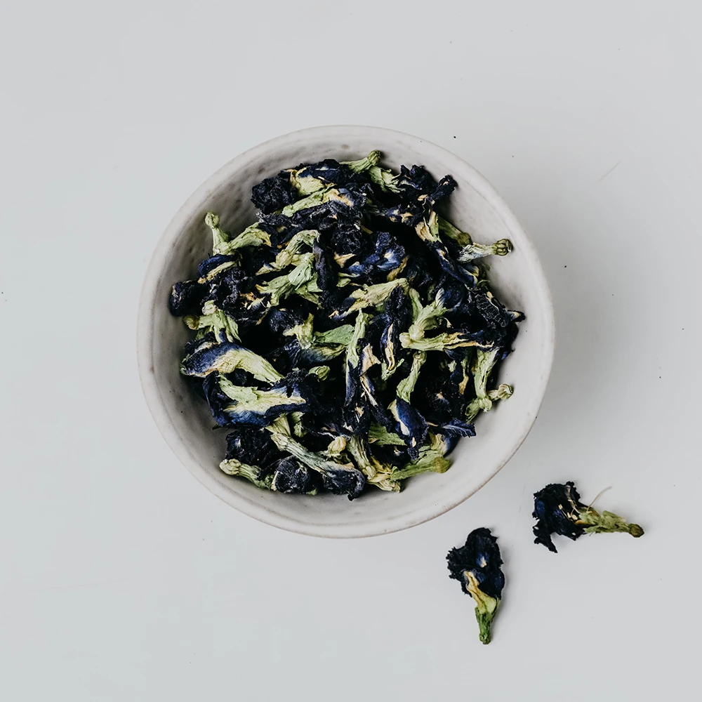 Customization Packaging Canned Herbal Detox Tea 100% Pure  healthy Blue Dried Butterfly Pea Bubble Tea Full of Vitamin