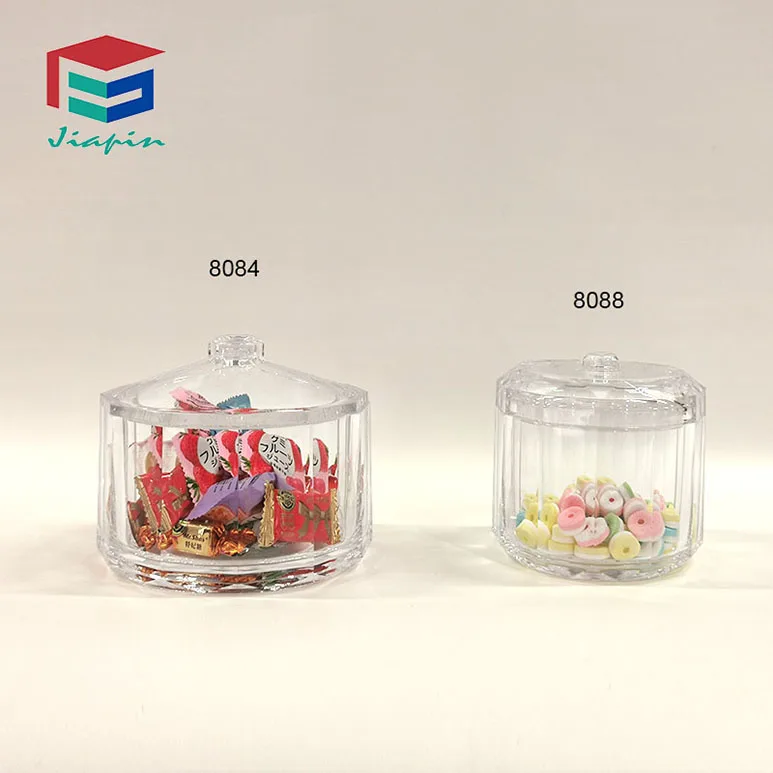 Decorative acrylic clear storage candy box plastic sugar container Cookie Jar Food storage container