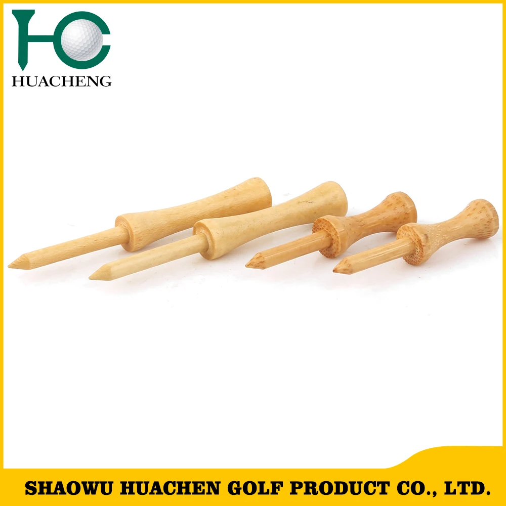 Golf Tees--- Step down Castle Natural Bamboo Wooden golf tees