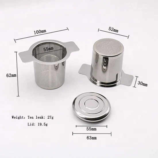 
SUS 304 ECO food grade stainless steel mesh tea leak, tea infuser,tea strainer with lid 