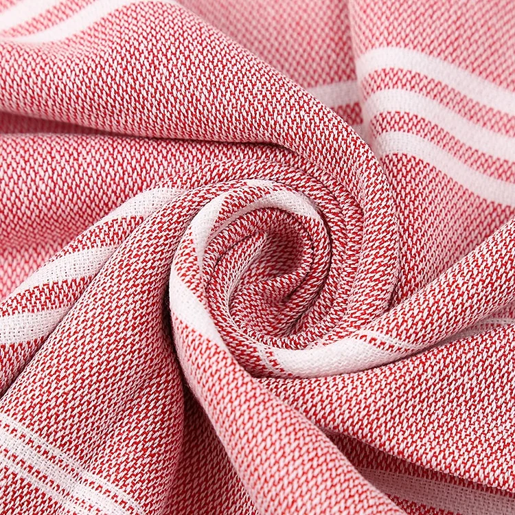 Wholesale Custom Luxury Extra Large Pink Striped Sand Free 100% Cotton Turkish Adult Turquoise Beach Towel With Tassel