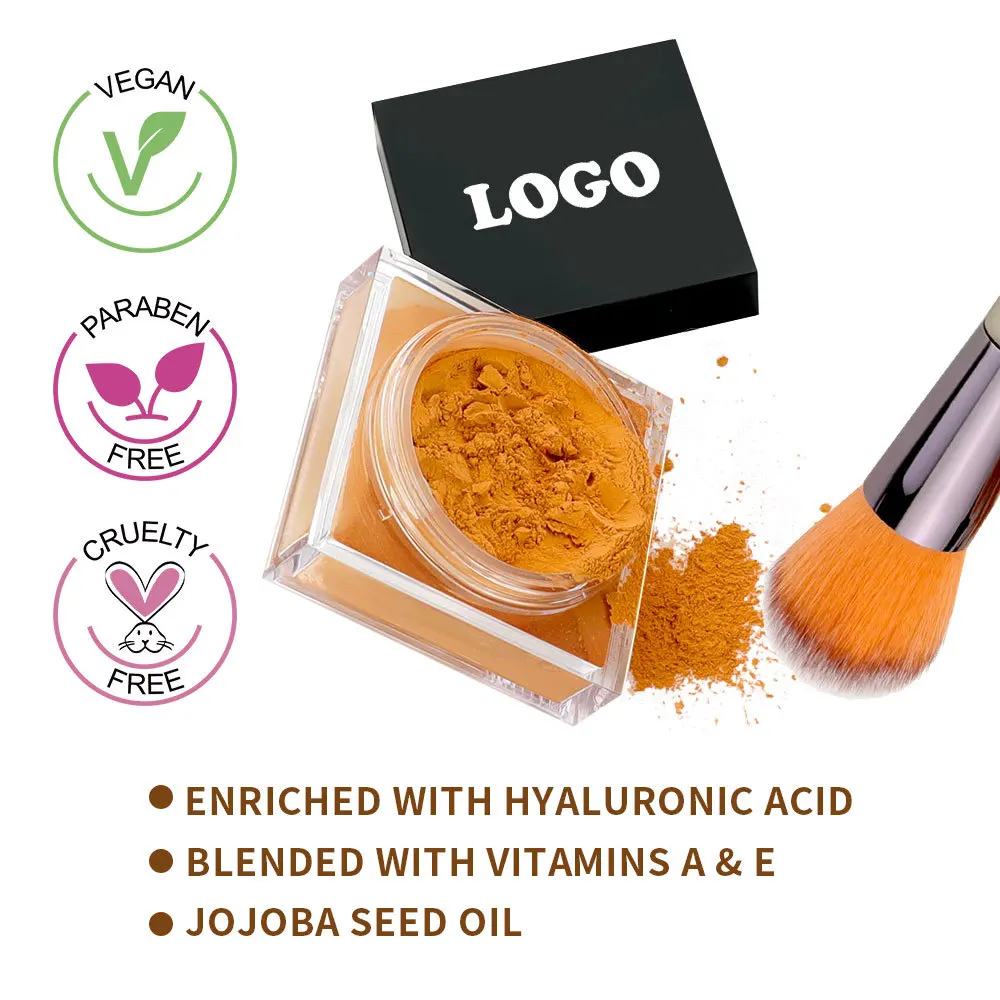 Wholesale low price bulk Mineral no talc powder large capacity oil control Professional makeup loose setting powder