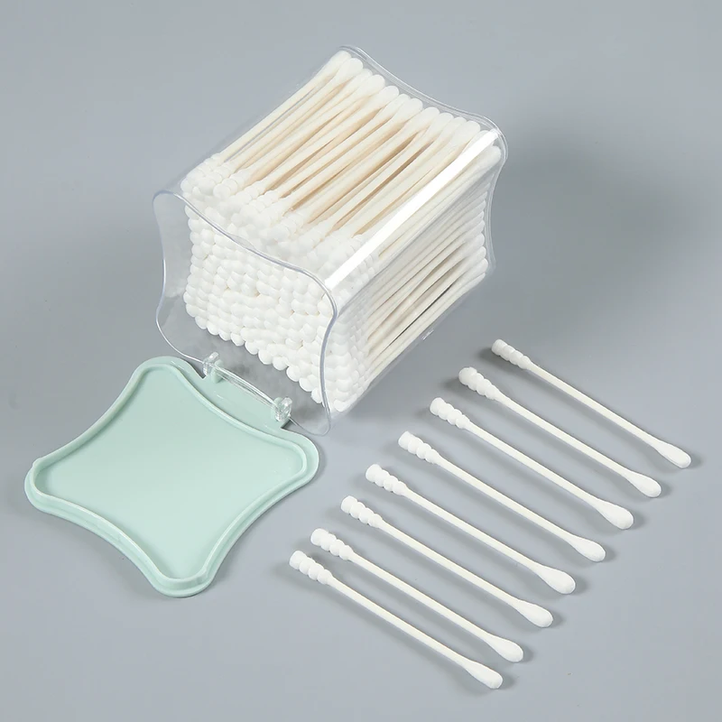 Biodegradable oem eco friendly cotton buds pointed for ears