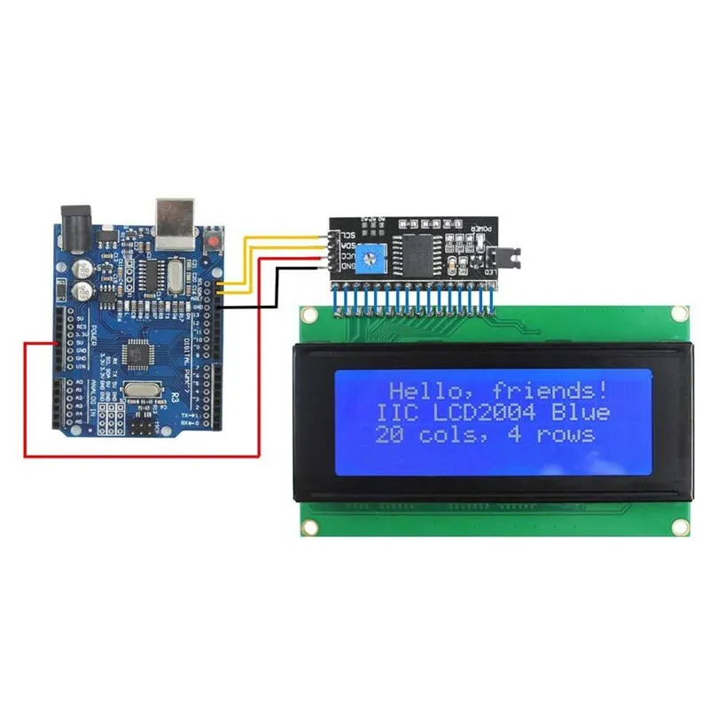 20x4 with IIC/I2C/ Serial Interface Adapter 2004 LCD Display Module