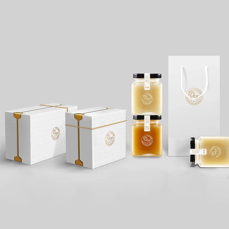 Newest Style Suitcase Style Royal Honey Jar Box Comb Honey Bottle Packaging Box