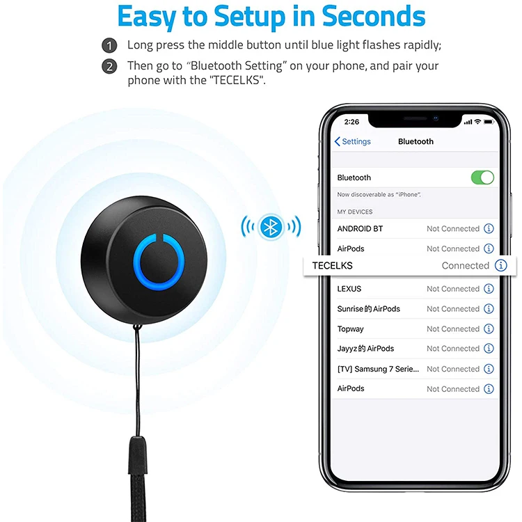 
TECELKS Shutter Release button for selfie accessory camera controller adapter photo control remote button for selfie 