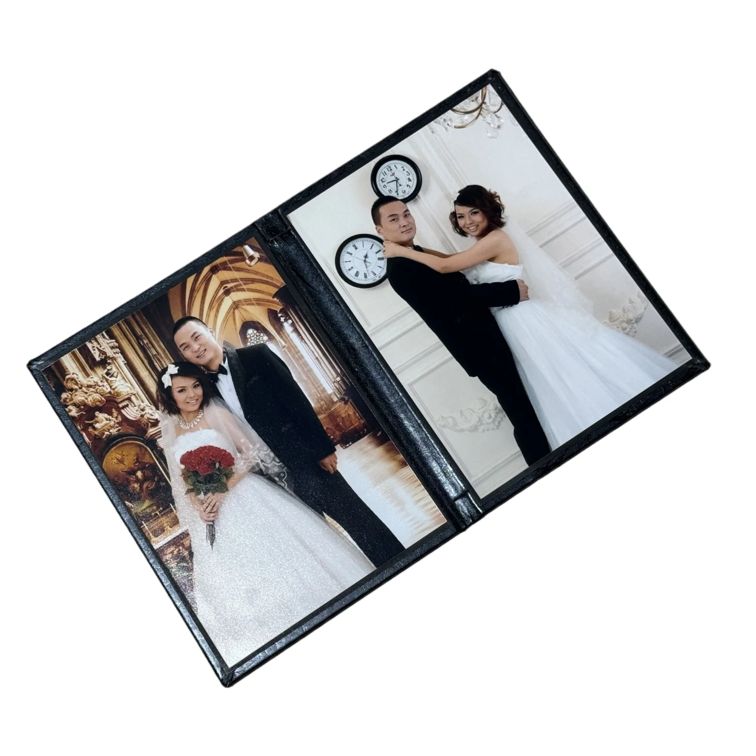 4x6 5x7 custom logo rigid cardboard linen velvet leather paper picture photo frame folder folio