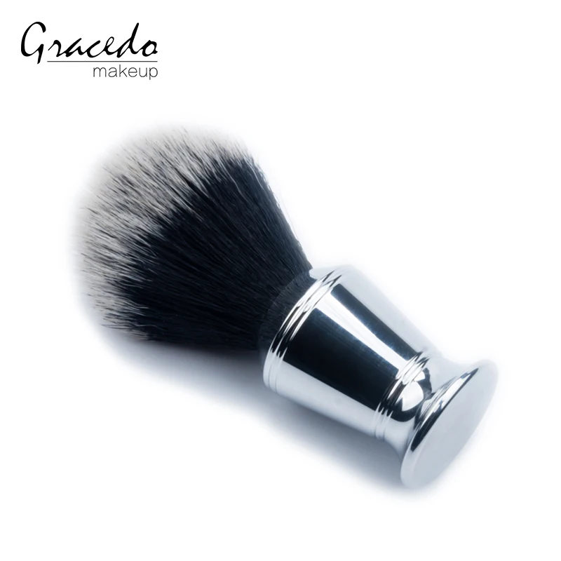 100% pure synthetic hair fashion shaving brush with metal handle