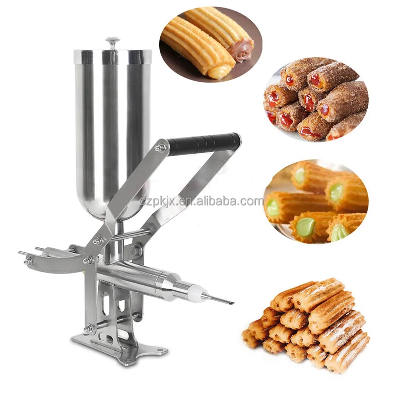 Cream Jam Filling Churro Filler Maker Manufacturer Wholesale 5L Manual Spanish Churros Making Machine Price