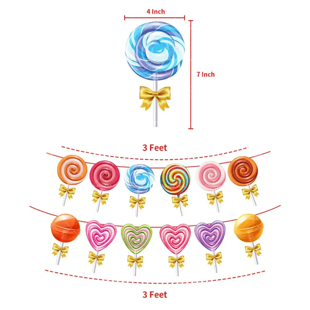Easternhope Amazon, Лидер продаж, товары для вечеринок в виде леденцов, украшения для вечеринки в честь Дня Рождения lollypop, баннер на день рождения