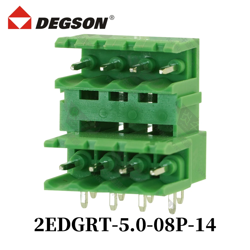 1Pcs DEGSON 2EDGRT-5.0-5.08-14-00ZH Pluggable PCB Terminal Blocks MDSTB2.5-G KF2EDGRT 5.0mm 5.08mm 2PIN-12PIN 320V 10A