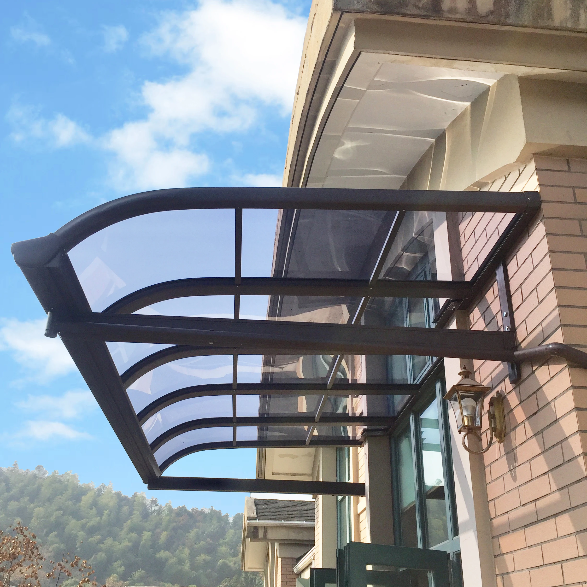 Luxury Simple Design Arched Aluminum Frame Waterproof Outdoor Window Tent Awning