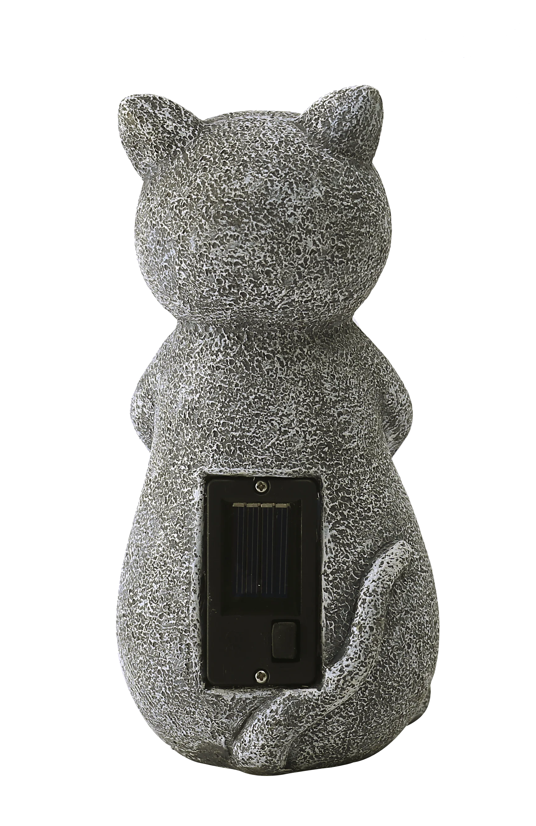 BSCI Factory Resin Solar Light Garden Cat  with Gazing Ball Outdoor Decor