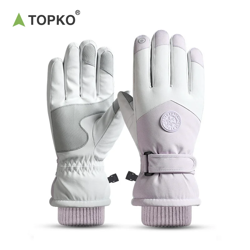 TOPKO Ultra Warm Water And Wind Proof Skiing Cycling  Full Finger Glove For Men And Women