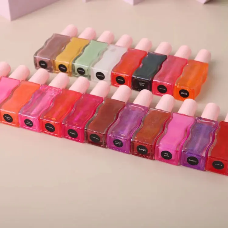 High Quality Fillable Empty Tube Strawberry Pink Lip with cute lip gloss tubes