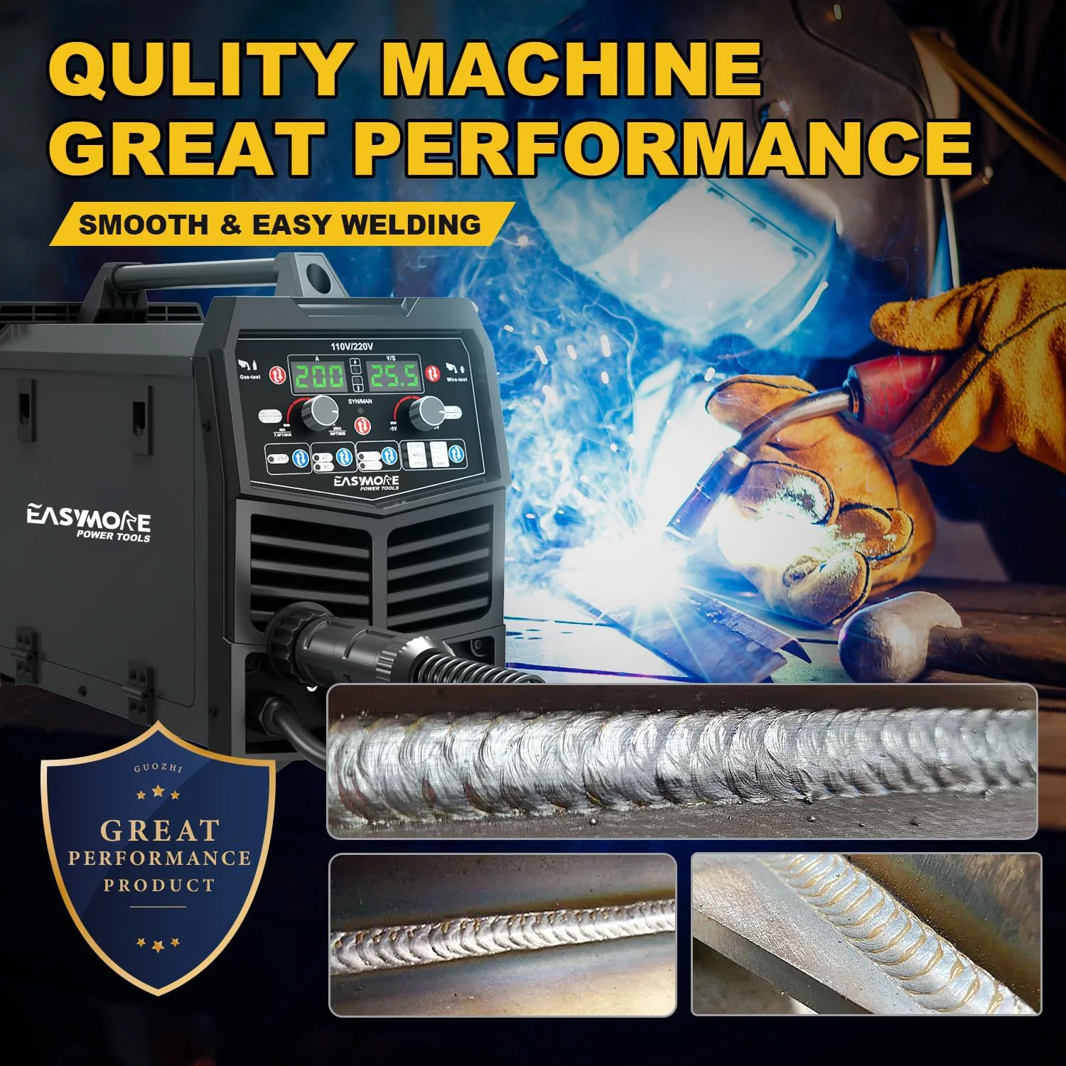 6 in 1 wire welders 110 volt no gas 200A mig flux welder mig welding machine with over-heating protection