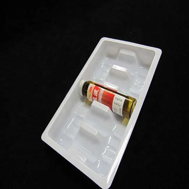 Disposable White Medical Vial Blister Tray packing Plastic Vaccine Tray
