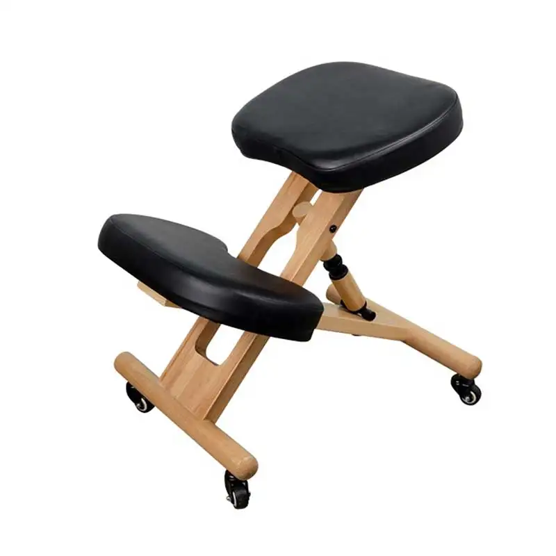 Hi5 Chocolate PU Leather Low Back Office Chair Swivel Height Adjustable Computer Desk Rolling Stool With Backrest