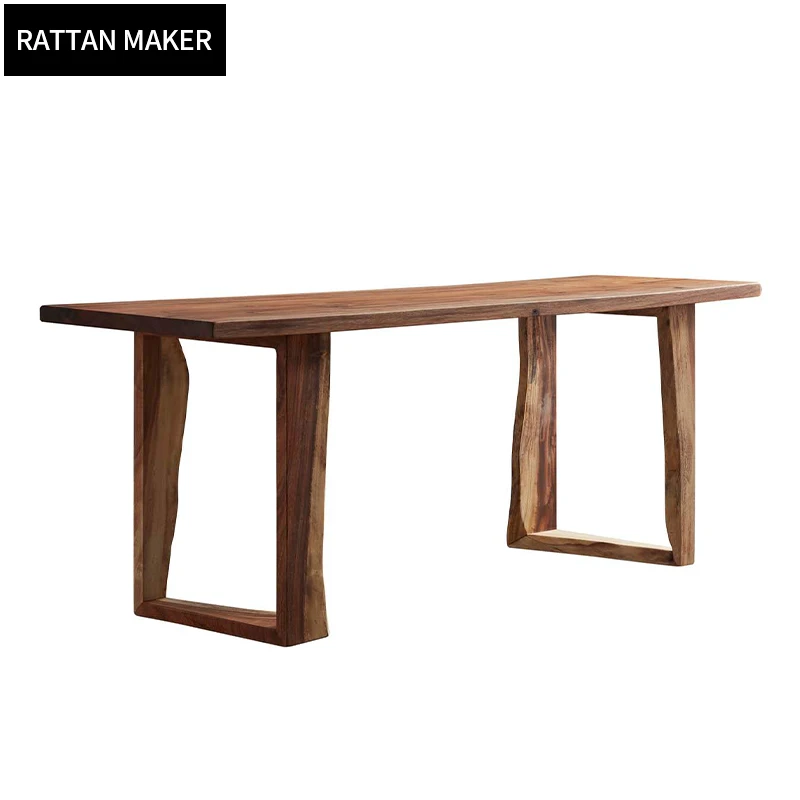 China supplier good quality walnut rustic bar restaurant epoxy resin dining table Customs