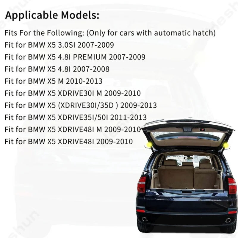 Pair Rear Trunk Liftgate Power Hatch Lift Support Opener For BMW X5 E70 2006 2007- 2013 51247332695 Electric Tailgate Gas Struts