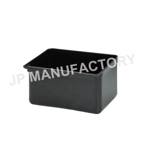 Small Grey Utility Cart 3 Shelves Service Cart PP Plastic Canteen Restaurant Service Trolley