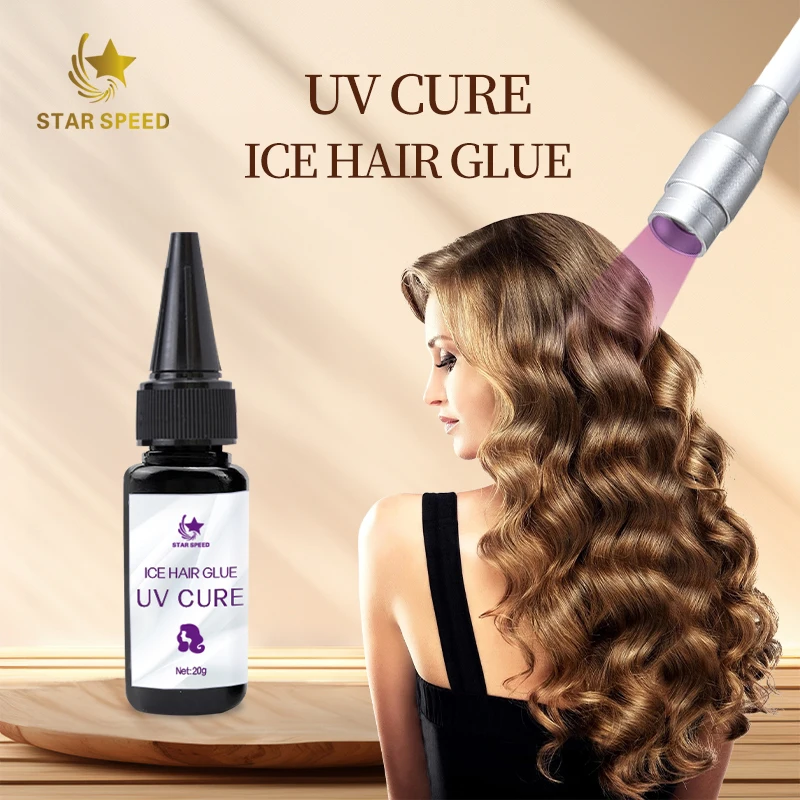 UV LED hair glue fast dry human hair glue UV light glue