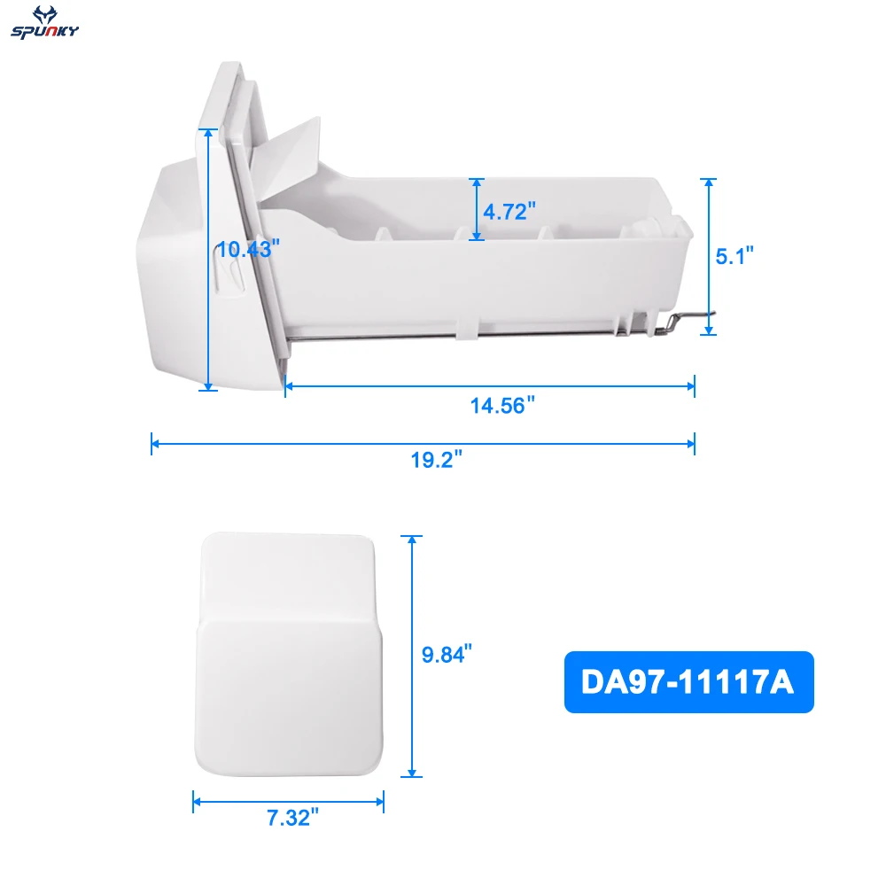 Upgraded Lifetime Appliance DA97-11117A Ice Container Bucket Assembly Compatible with Samsung Refrigerator