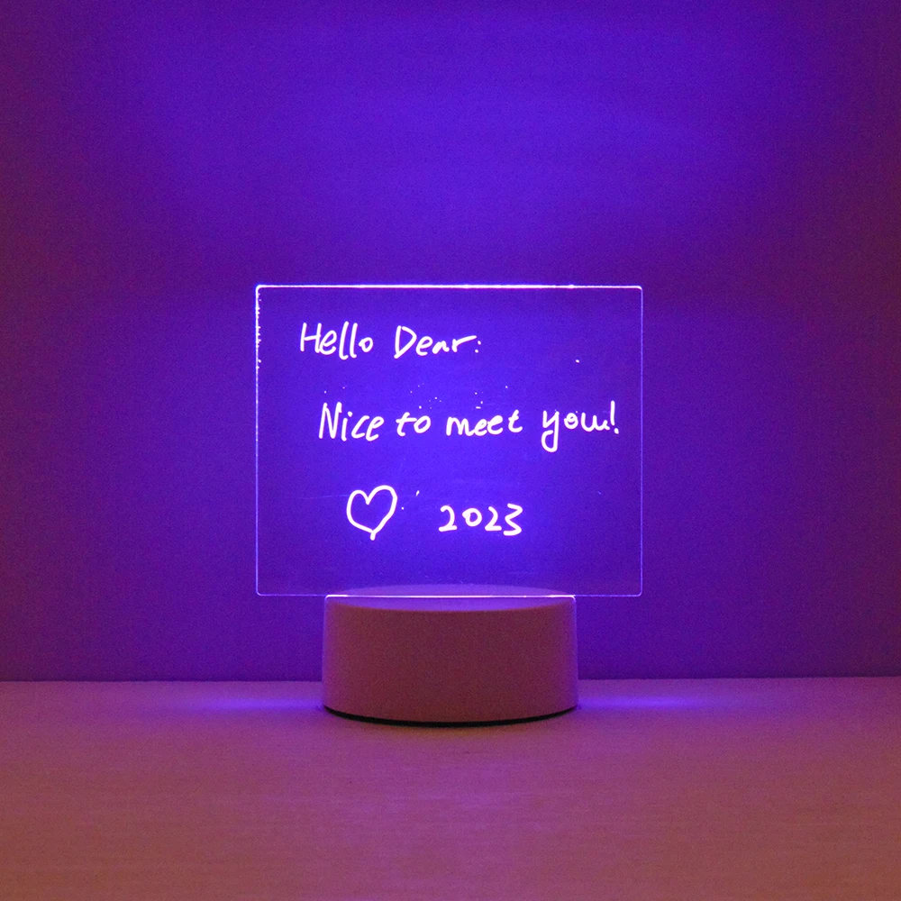 LED 16 Color Change Customize Logo Lamp 3D Illusion Acrylic Lamp Gift Table Night Light for bedroom