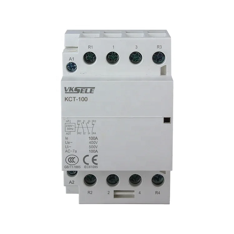 Weikesen KCT-100 100A 4P 4NO 4NC 2NO2NC модульный контактор переменного тока 12V 24V 48V 110V 220V 230V переменного тока магнитный контактор переменного тока