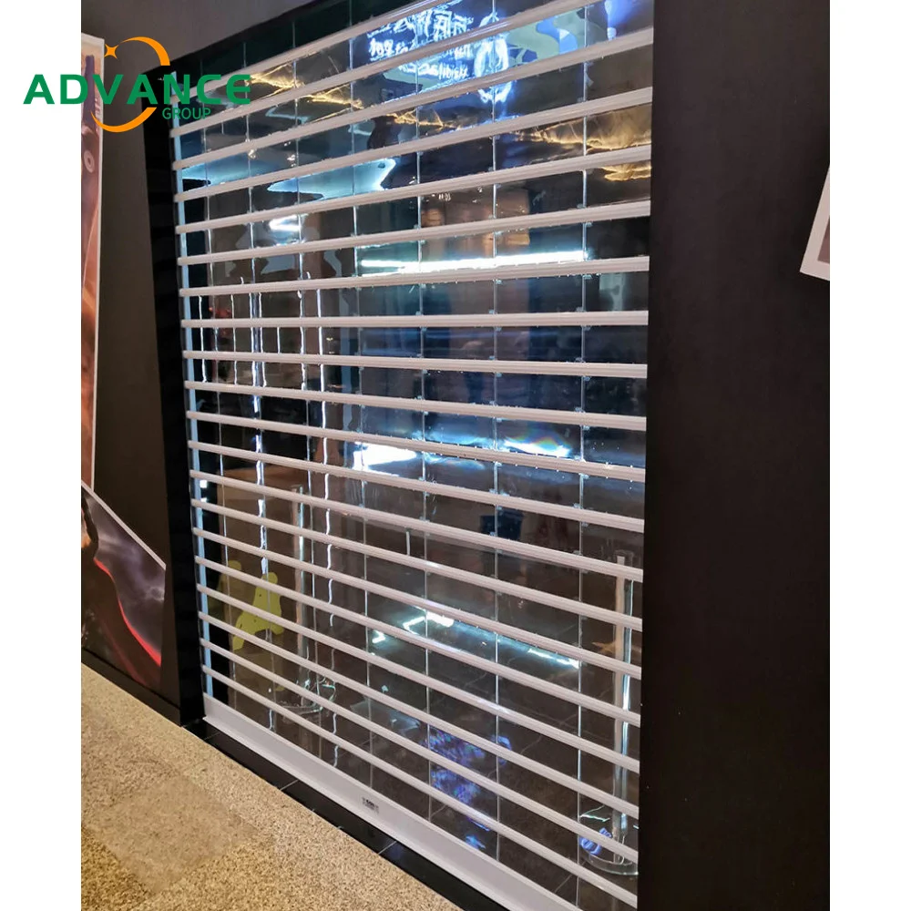 Polycarbonate door/bulletproof rolling shutter door/Automatic Polycarbonate Transparent Roller Shutter Door
