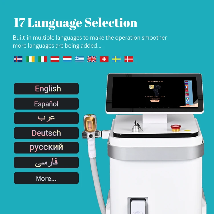 Permanent hair removal laser ultra-thin 4k screen 808nm diode laser hair removal Lifetime maintenance machine