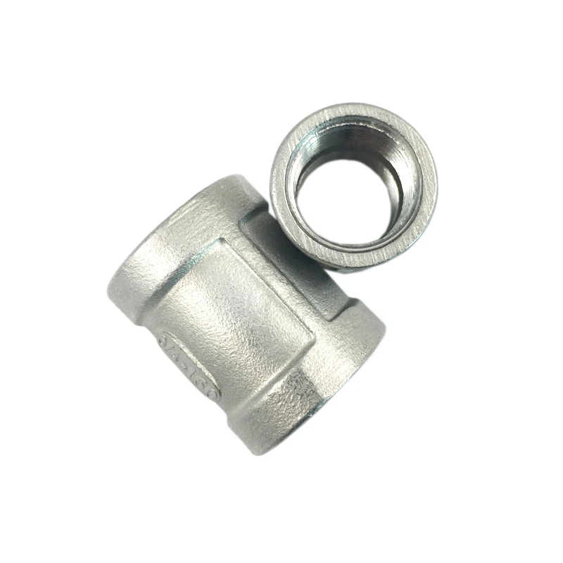 polished 1/2 inch 3/4 inch BSPT/NPT threaded stainless steel pipe connector socket ss coupling