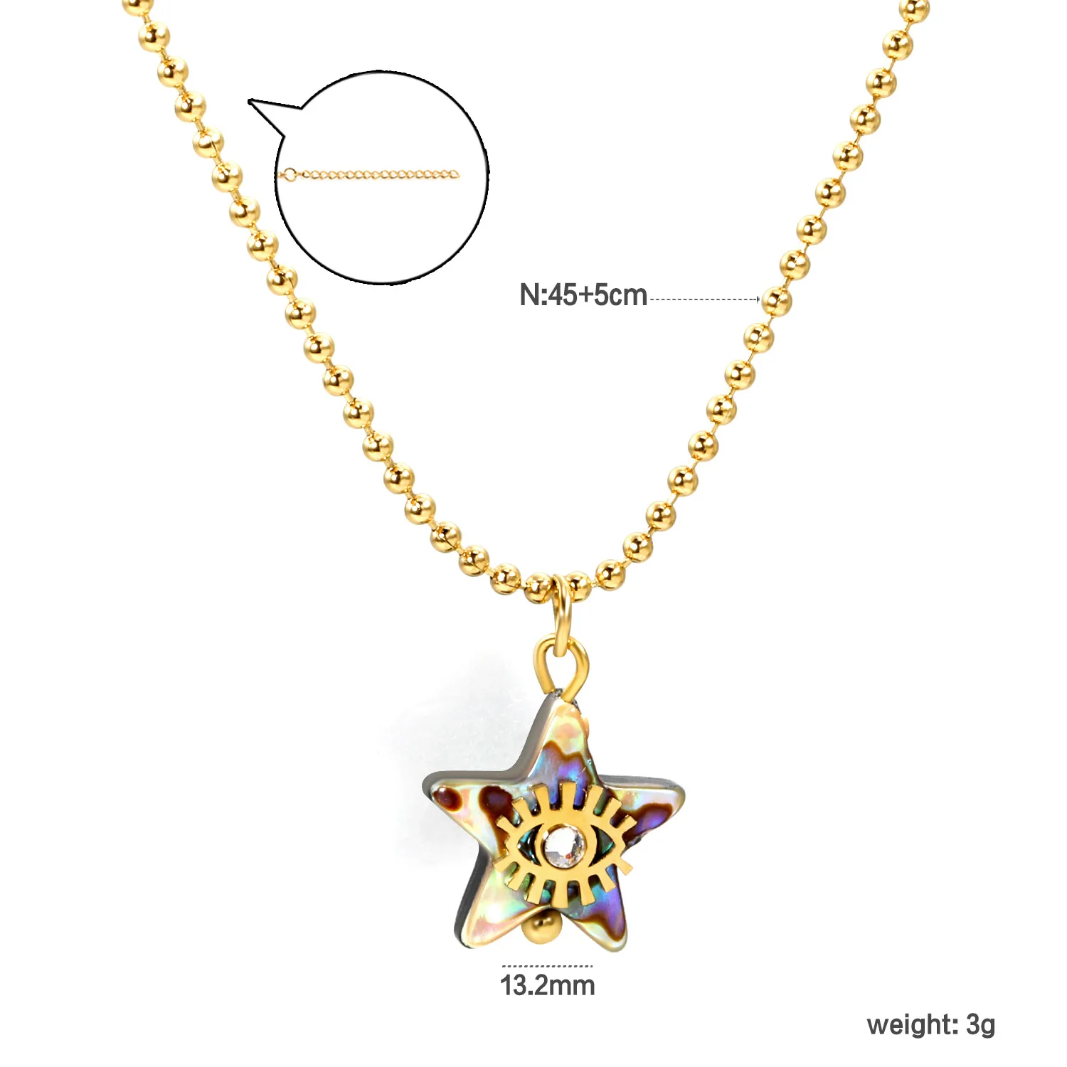 Fashion everything sweet cool niche Instagram wind Abalone shell necklace personality elements dazzling shell jewelry set