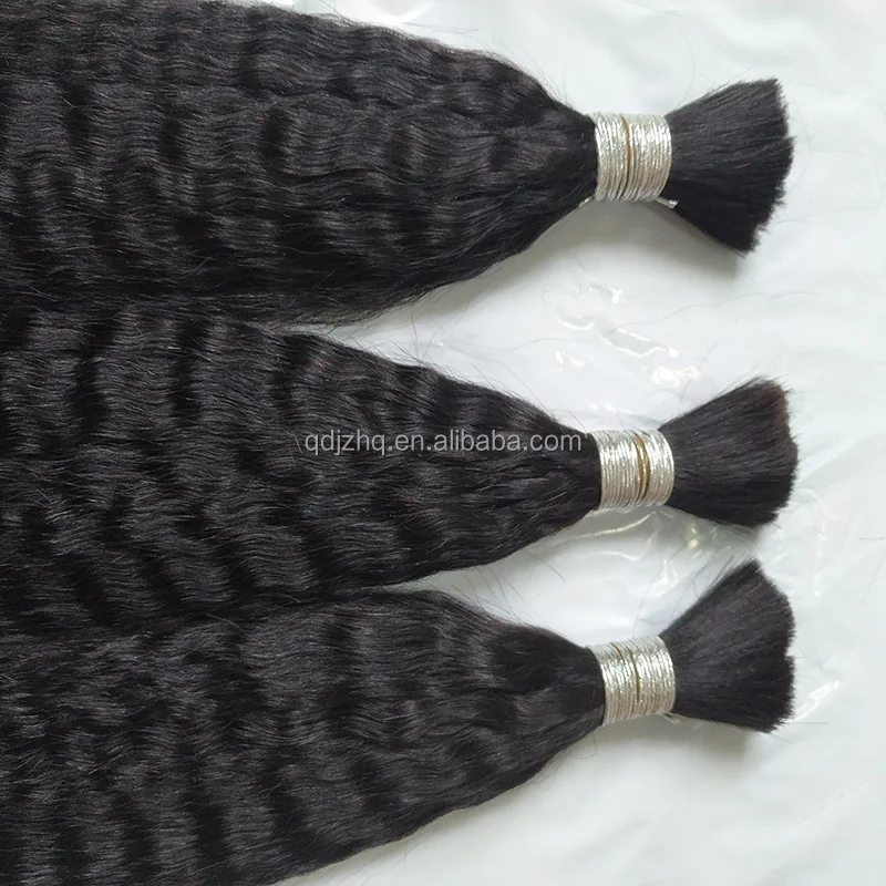 Wholesale Black to blonde color natural straight bulk hair  human hair extensions