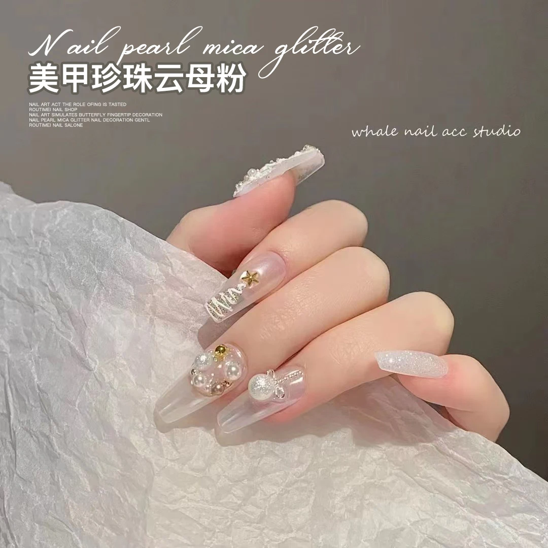 Nail glitters Super bright Pearl mica powder powder for nail enhancement