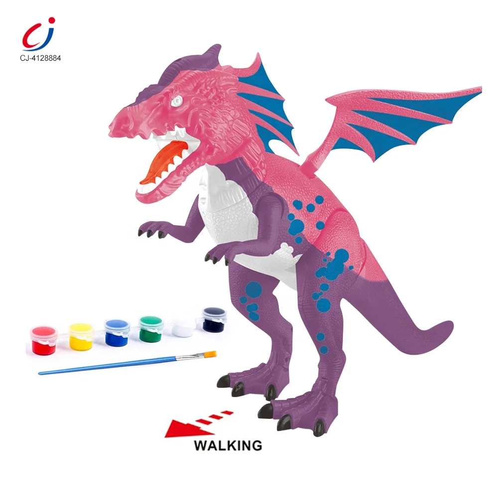 Chengji watercolor play 3d graffiti stereo electronic walking dinosaur toy kids diy arts and crafts set