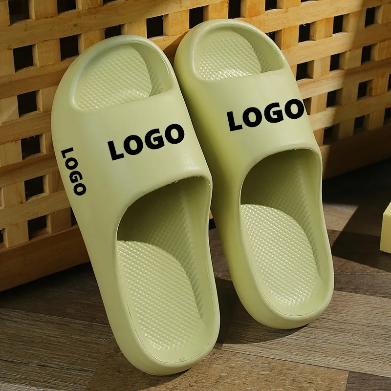 Open toe trendy custom home blank light weight antislip manufacturer factory bath cloud slides slippers unisex logo eva