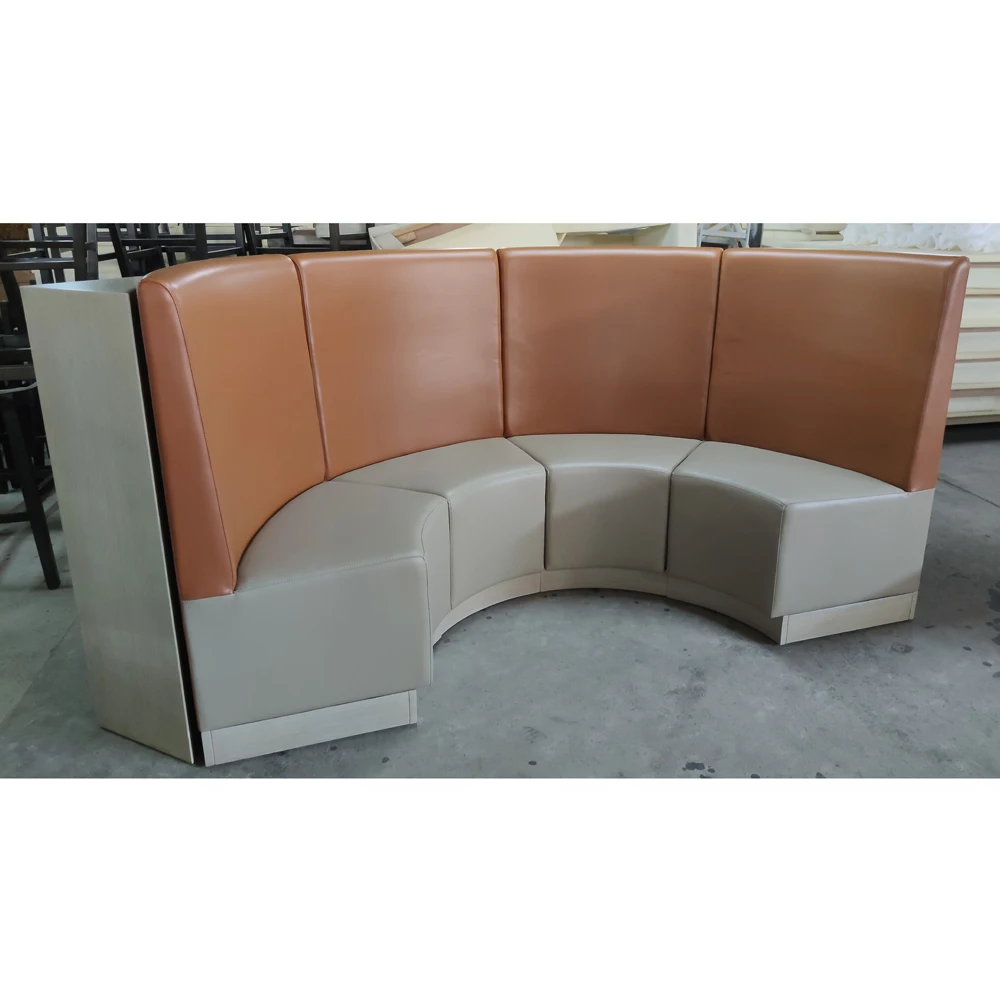 High back restaurant bar sofa booth leather booth sofa
