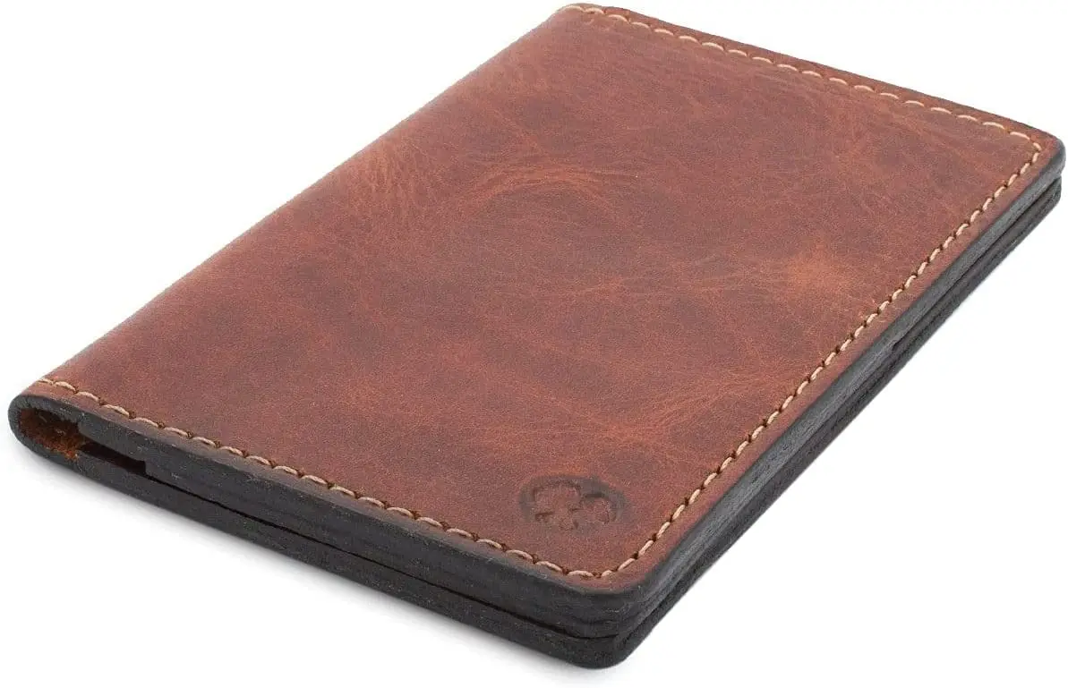 Men or Women Mini Wallets real Leather Brown Gift Wallet Business Card collect passport Holder