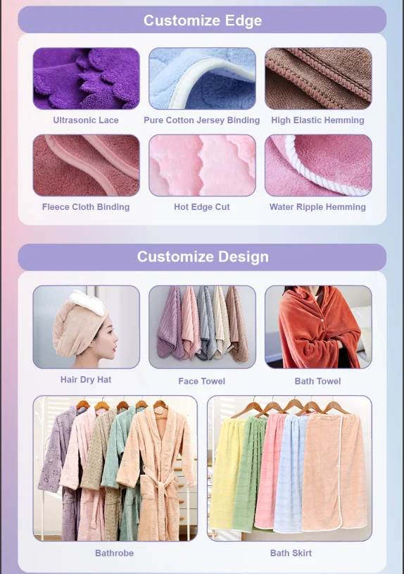 Luxury 100% Coral Fleece Bath Towel Sets Spa Hotel Face Towel Custom Logo Solid Color Towel Set