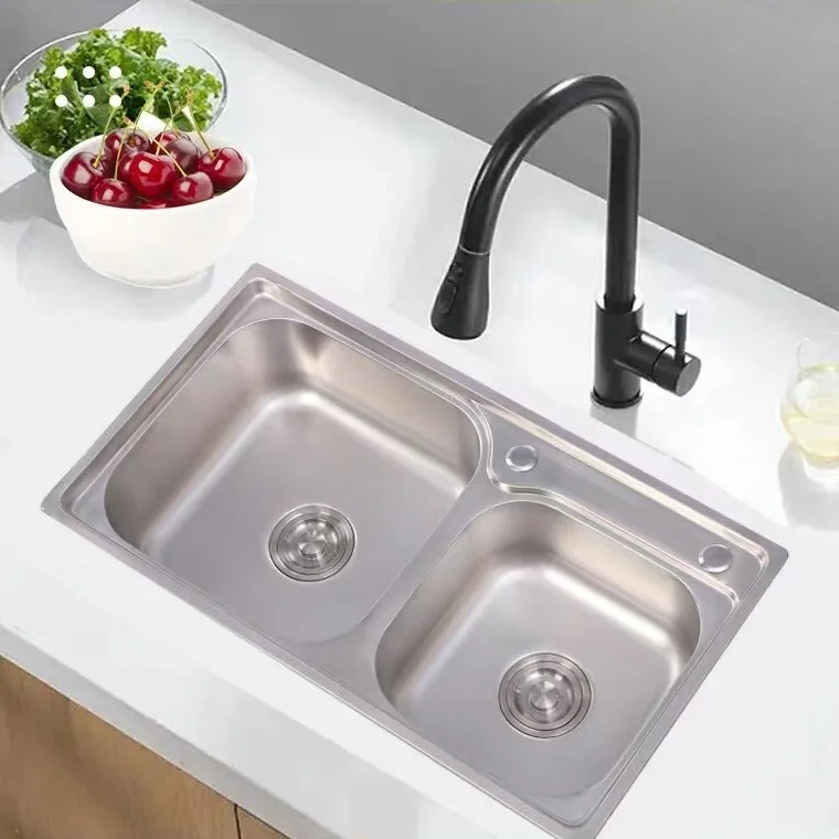 Dish Sink Double Kitchen Sink Hot Selling Sus304 Stainless Steel Square Modern Steel 304 Single Bowl Kitchen Sink with Drain