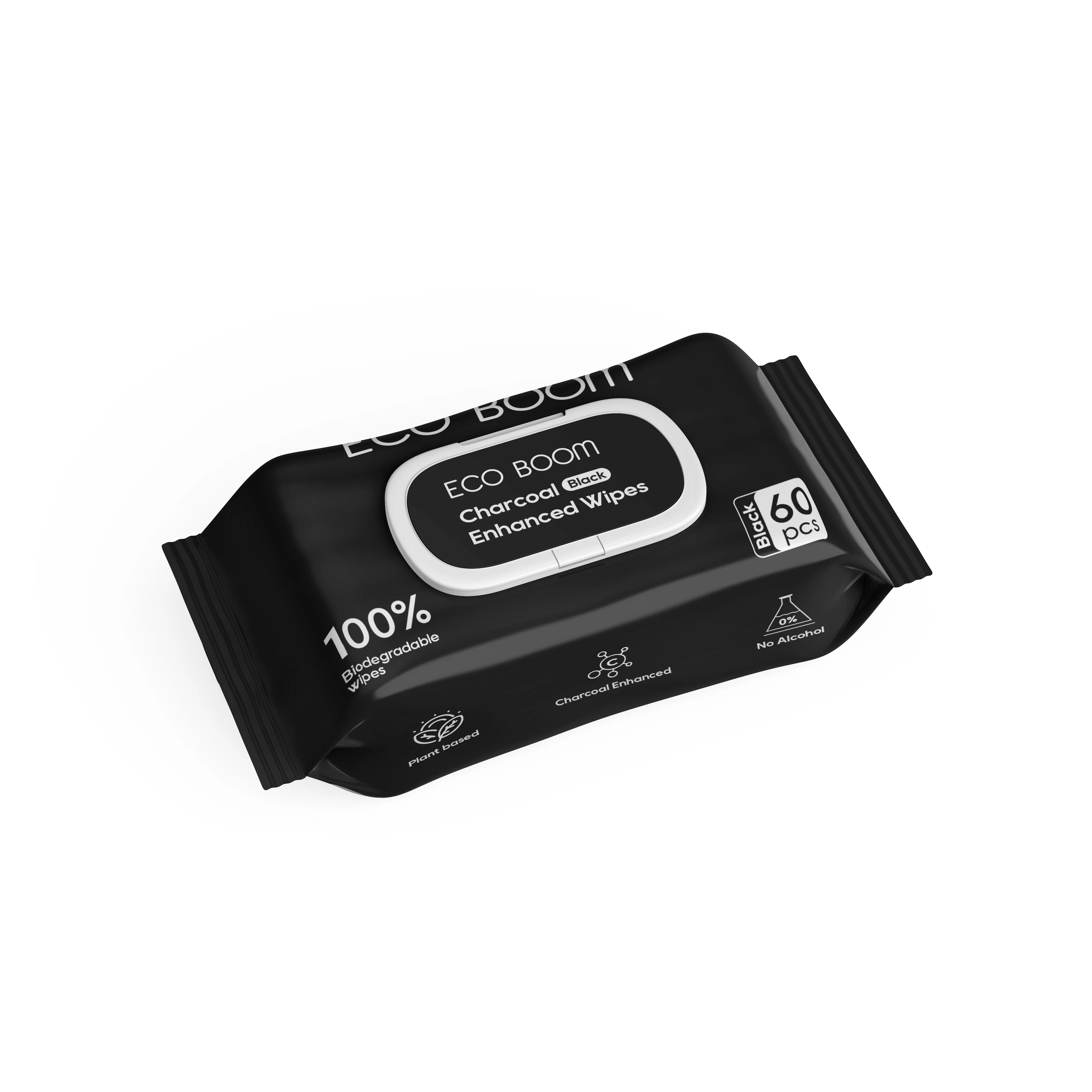 ECO BOOM small travel flusable hypoallergenic logo 220 sheet of moisture bamboo biodegradable 100 pcs baby wipe