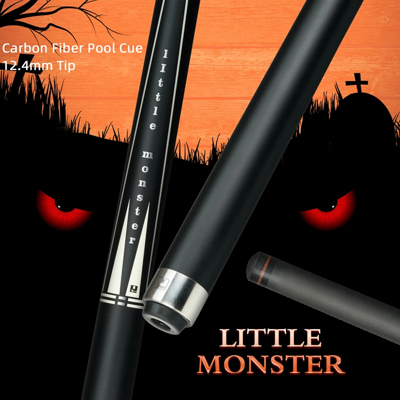 Little Monster Billiards Carbon Fiber Shaft 12.4mm Tip 1/2 Split Cue Uniloc Joint Pool Cue Stick Carbon Fiber Technology Cue