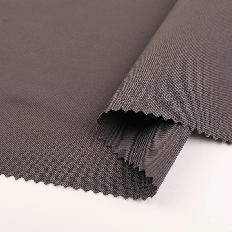 32s140d nylon cotton spandex double twill plain dyed suit fabric