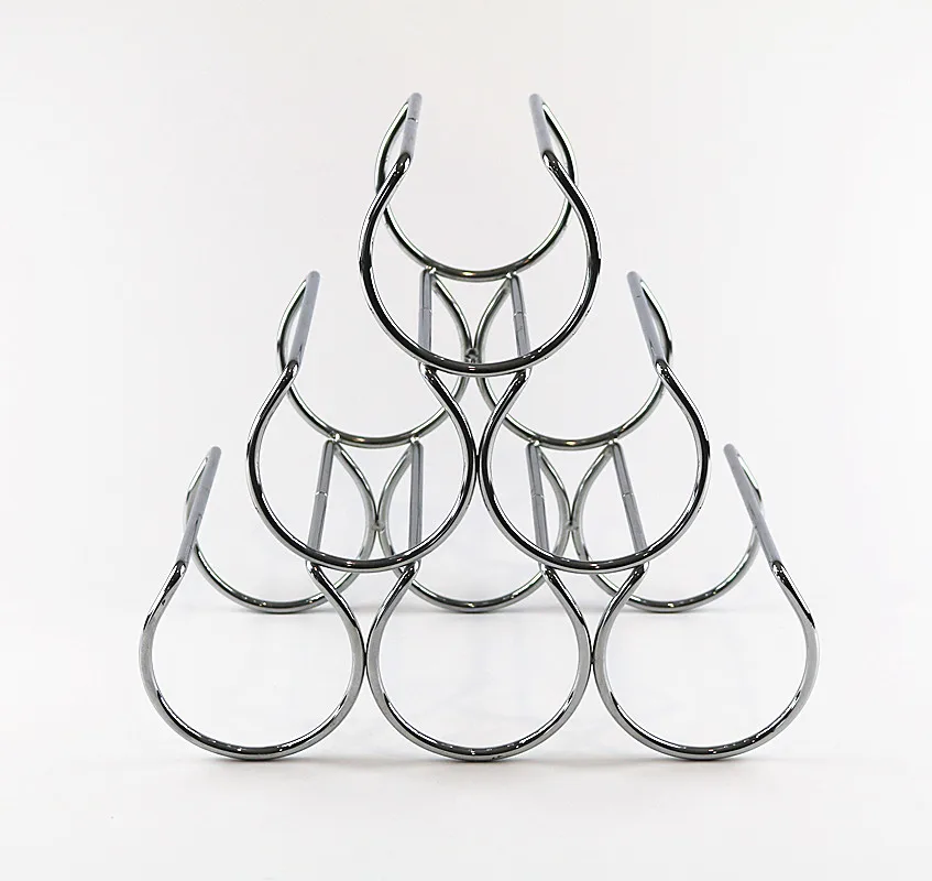 Unique Custom Stainless Steel storage holder black Home Metal Wine Holder Red Wine Rack