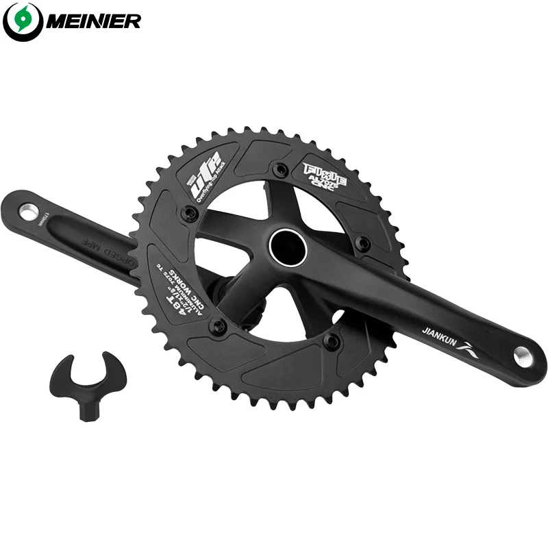Mountain Bike Crank Am Crank Fit Set for Road Bike CNC Hollow Crank Track Bike Accessories Single Speed Sprocket