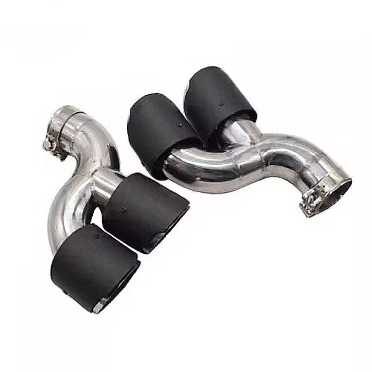 High quality customized Universal Stainless Steel black Carbon Fiber Car Exhaust Tailpipes Exhaust Tips