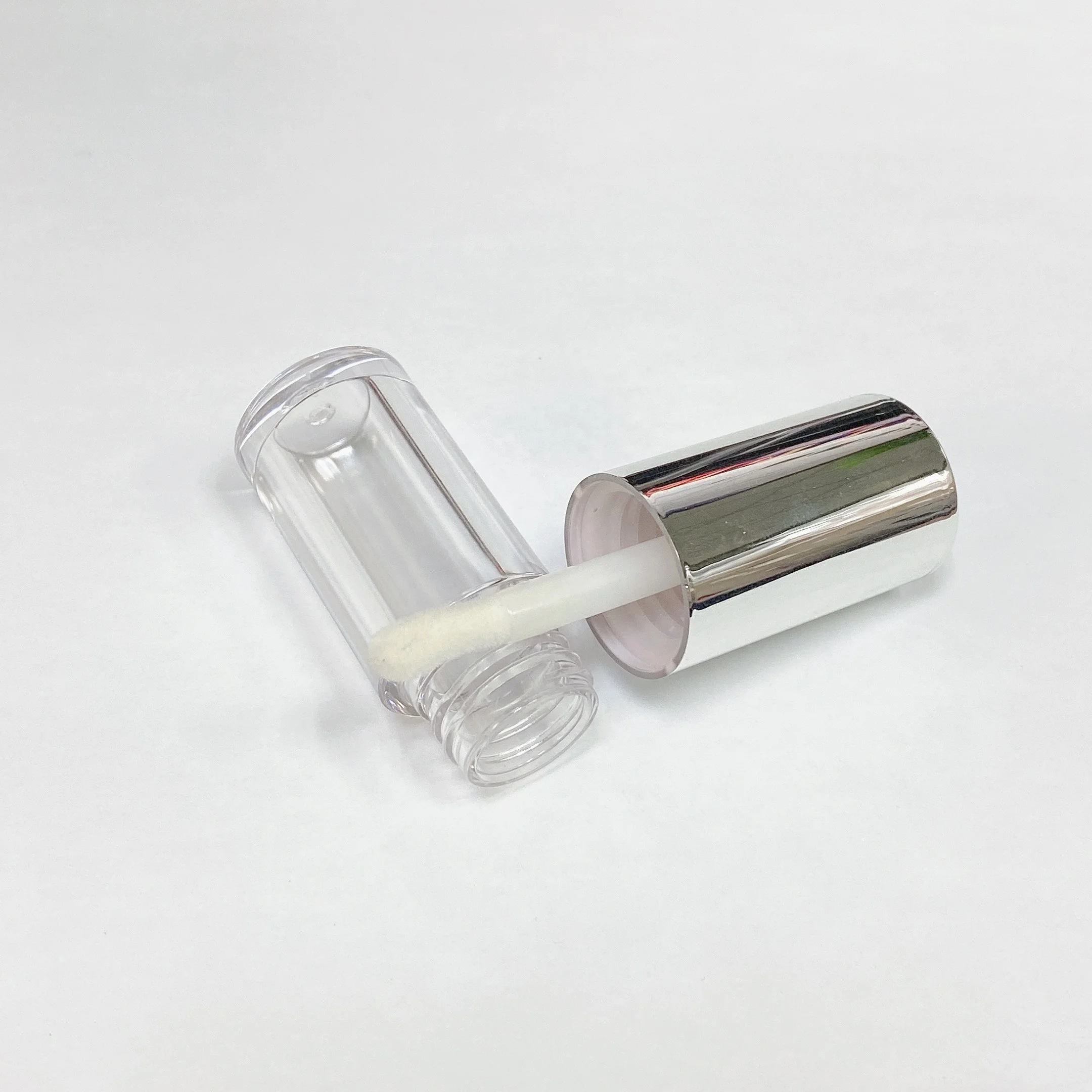 Недорогой прозрачный хром черный синий Омбре квадратный верх плоский блеск для губ серебряные розовые градиентные тюбики 5 мл 7 мл 15 мл для жидкого блеска для губ