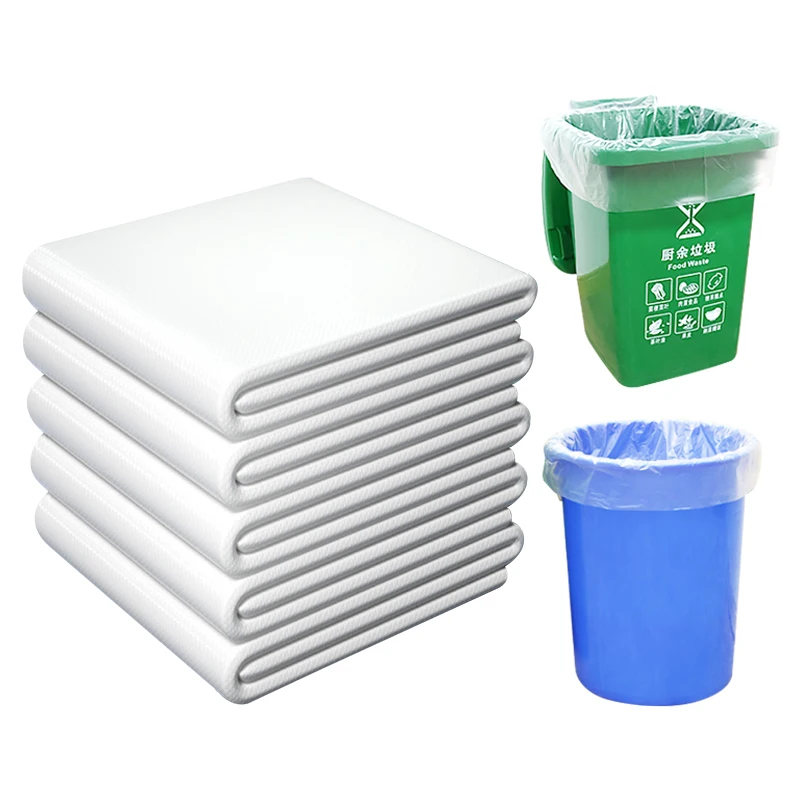 Custom cheapest recycled  large big plastic garbage bag manufacturers white  in rolls heavy duty household and out door